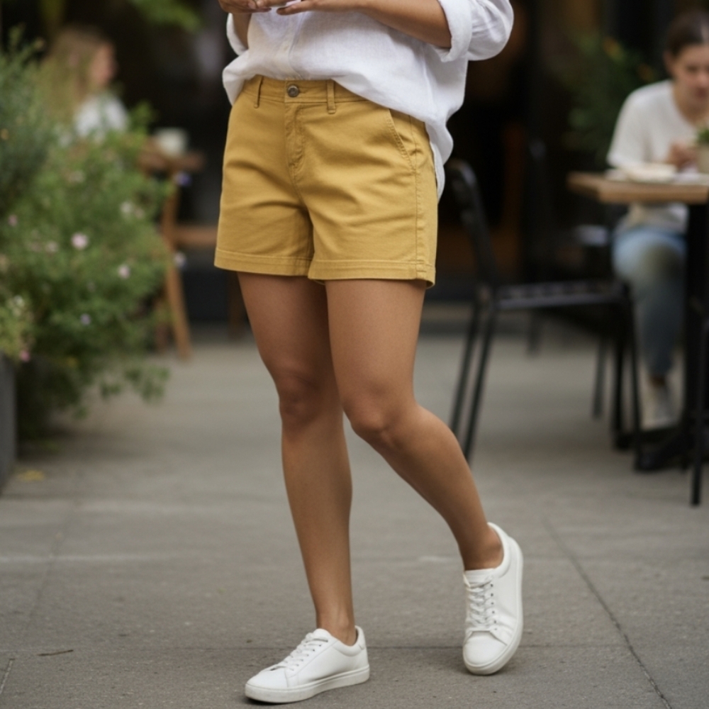 Market and Spruce Elicia 3 inch yellow embroidered shorts plus size 16 new!!